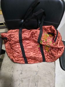 Quilted Embroidered Hobo Bag