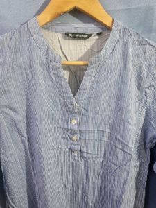 melange Striped Tunic Top