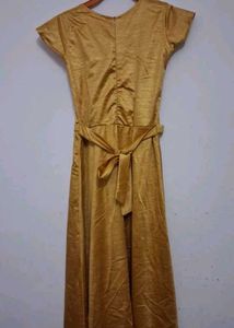 Elegant Mustard Yellow Ethnic Gown