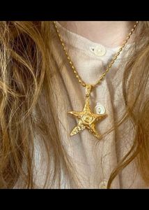 Gold Starfish Pendant Necklace ✨
