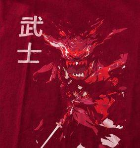 Maroon Samurai Graphic T-Shirt