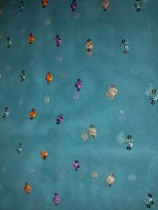 Blue Sequin Saree