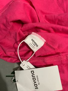 Hot Pink Cotton Graphic Tee