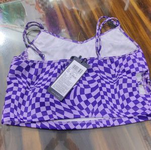 Chic Purple Checkerboard Cami Top