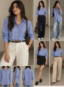 Classic Blue Striped Button-Up Shirt