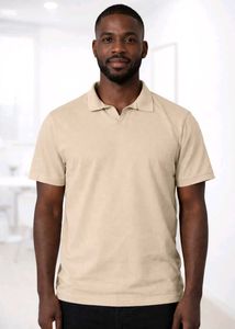 Men's Classic Beige Polo T-Shirt