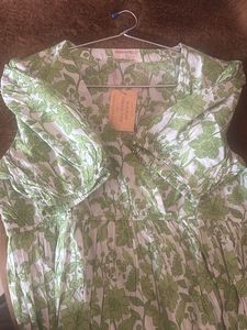 Light Green Floral Print Dress