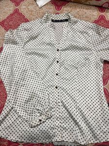 Chic Polka Dot Long Sleeve Blouse