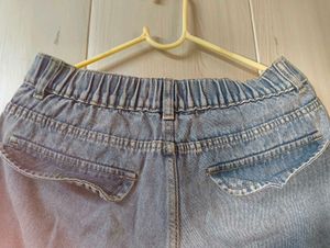 Dressberry Light Wash Wide Leg Cargo Jeans