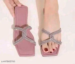 Sparkling Rhinestone Flat Sandals