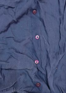 9-10 year Girl's Blue Button-Down Top