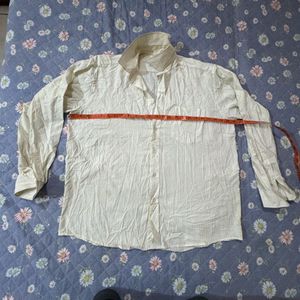 Men's Cream Long Sleeve Shirt