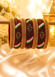 New Embellished Beaded Bangles Set
