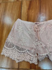 Pink Lacy Fairycore Shorts