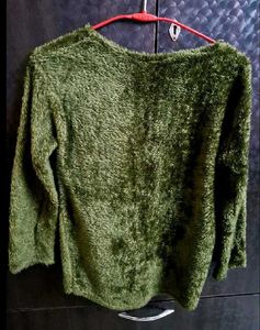 Green Fuzzy Pullover