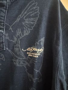 Ed Hardy - Navy Printed Polo T-Shirt