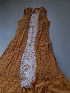 Tiered Boho Maxi Dress &amp; Dupatta Set
