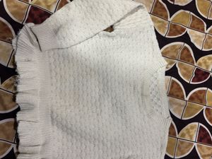 Cute Ruffled Knit Sweater