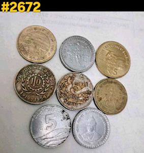 8 different commemmorative coins