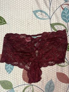 SHEIN Burgundy Lace Briefs
