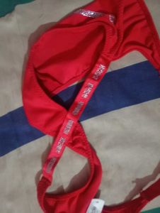 Red Rhinestone Thong combo M size