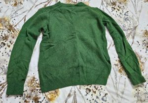 Forest Green Knitted Sweater Cozy Winter Wear💚