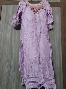 Lavender Kurti Suit Set
