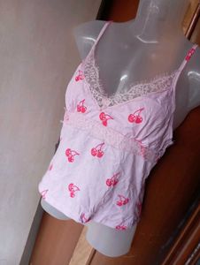 Cute Cherry Print Camisole Top