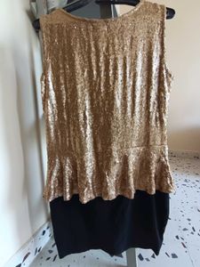 Gold Sequin Party Dress