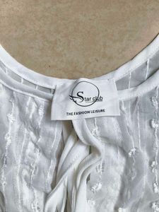 Elegant White Ruffled top