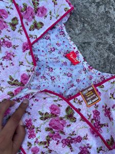 Women's 100% cotton Floral maxy/ Nightgown