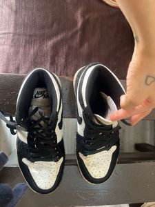 Unique Black &amp; White High-Top Sneakers