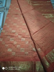Old Vintage Silk Saree Golden Zari Work