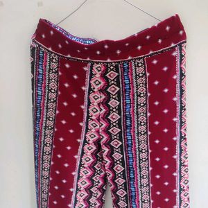 Boho Print Wide Leg Pants
