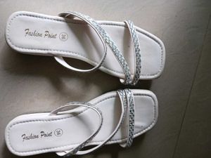 Sparkly Embellished Flat Sandals