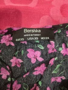 Bershka Women Blouson Floral Dress – XS