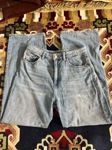 Light Wide Leg Denim Jeans