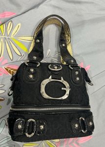 RARE Vintage Guess Black Y2k Shoulder Bag