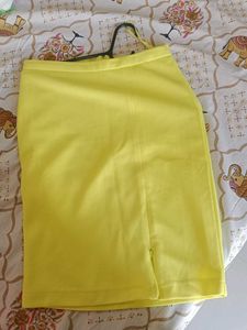 Bright Yellow Pencil Skirt