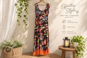 Vibrant Print Maxi Dress