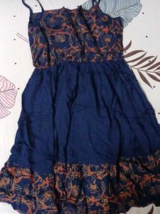 summer navy blue sleeveless dress