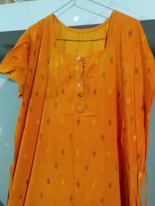 Orange Printed nighty