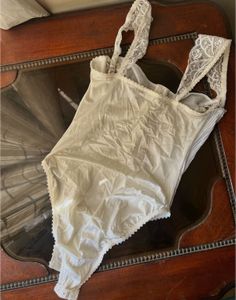 Vintage lace trim bodysuit