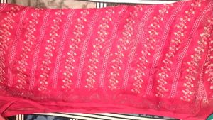 Vibrant Pink Embroidered Saree