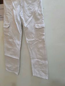 SALE💥Denim White Cargo Pants