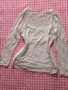 white lace top