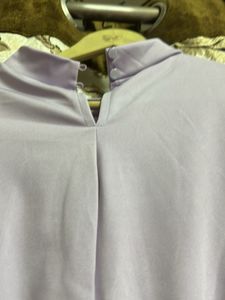 Lavender Mock Neck Midi Dress