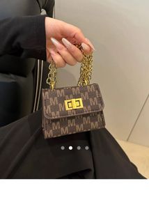 Chic Micro Handbag with Gold Chain