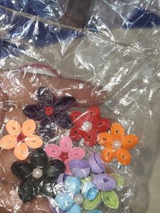 Quilling And Red Ribbon For Craft
