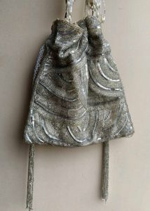 Silver sequins Potli Bag